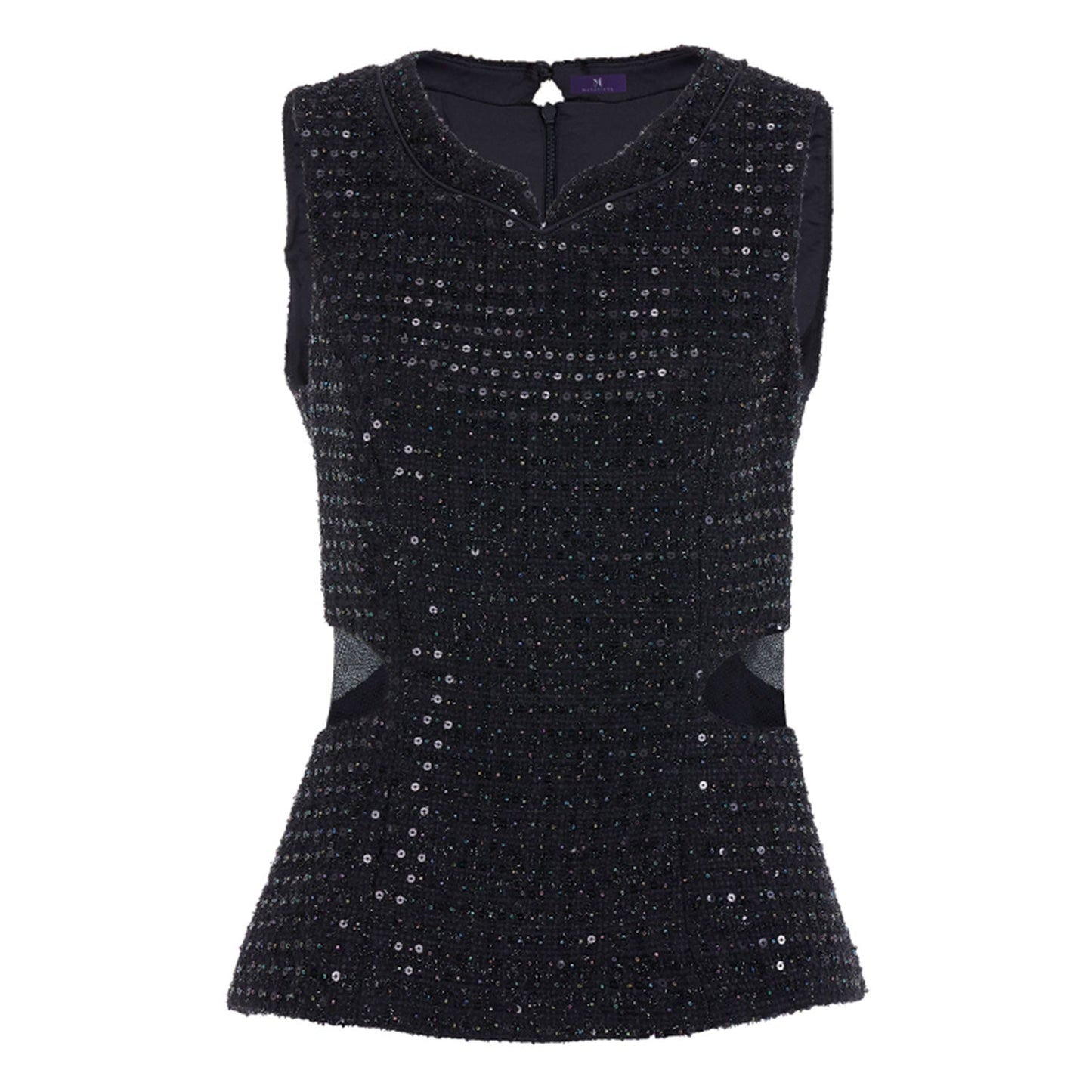 
                  
                    Eva Boucle’-tweed Sweetheart Neck Top
                  
                