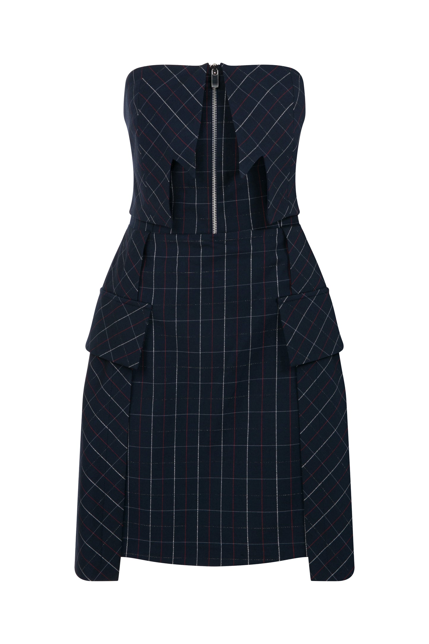
                  
                    Bella Wool Check Navy Dress
                  
                