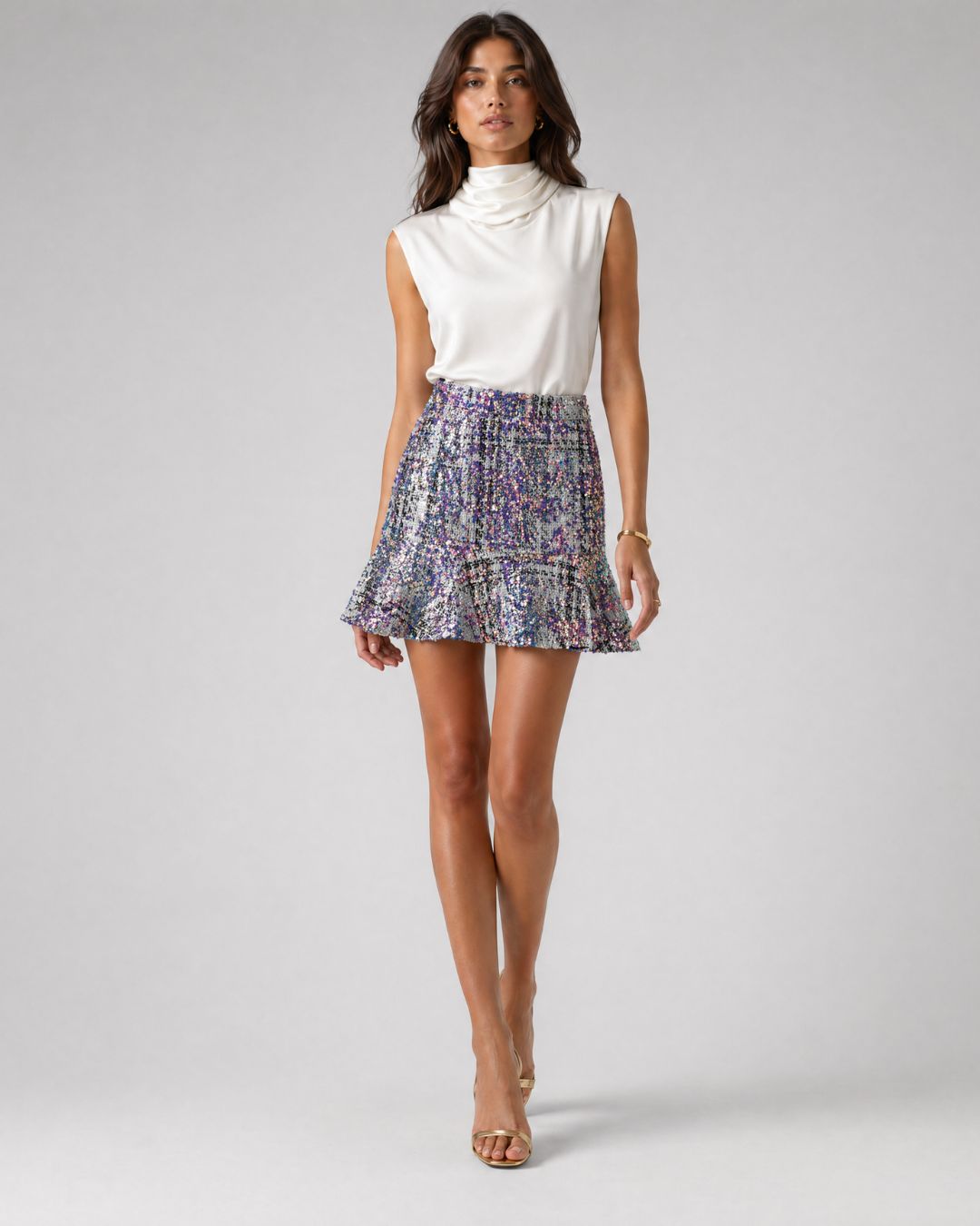 
                  
                    Boucle’-Tweed Mini Skirt
                  
                