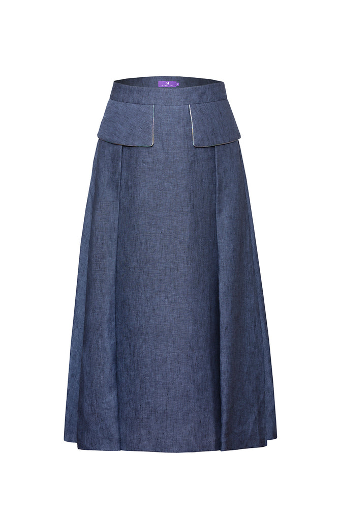 
                  
                    Atlas Midi Linen Skirt
                  
                